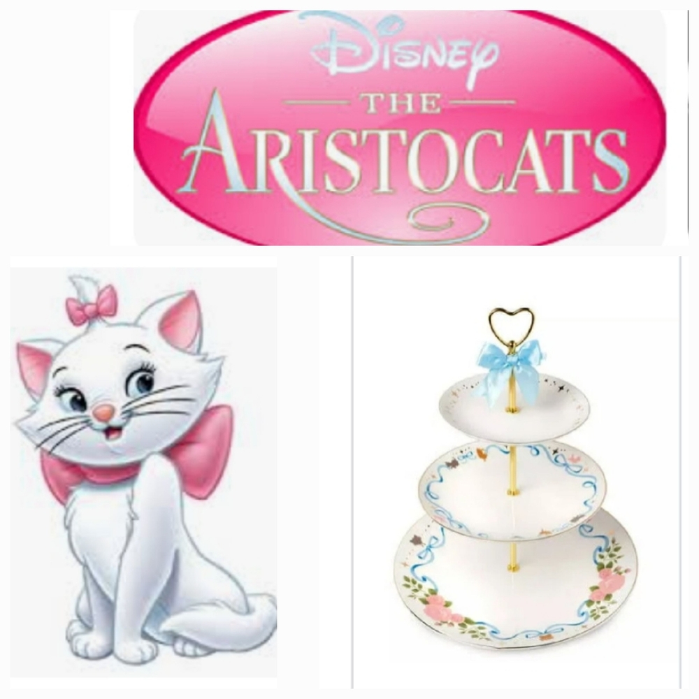 Disney Parks Marry Aristocats 3 tear ceramic treat stand